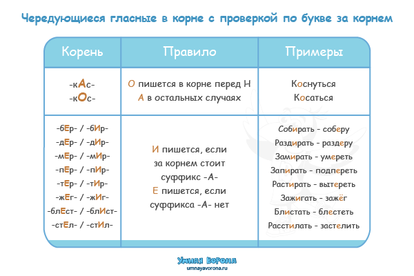 § 3. Чередующиеся гласные — I. Правописание гласных в корне | Русский язык